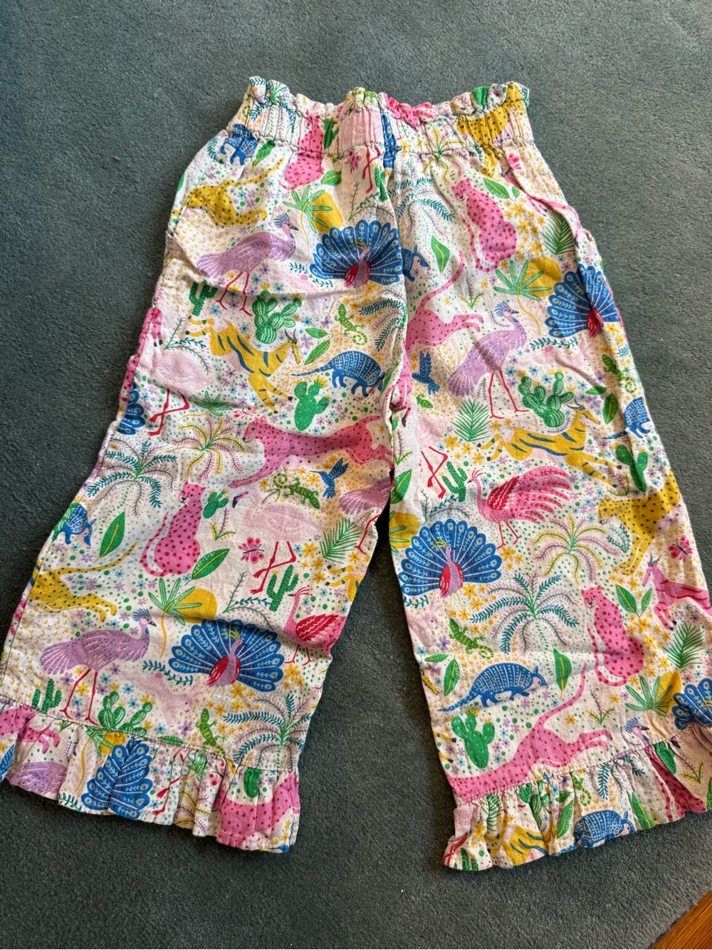 Mini Boden Wide Leg Colorful print pants